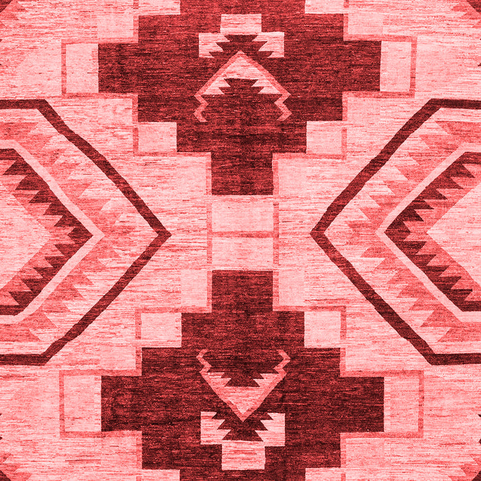 Machine Washable Southwestern Red Country Rug, wshabs3246red