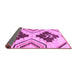 Sideview of Southwestern Purple Country Rug, abs3246pur