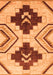 Machine Washable Southwestern Orange Country Area Rugs, wshabs3246org