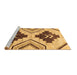 Sideview of Machine Washable Southwestern Brown Country Rug, wshabs3246brn