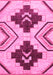 Machine Washable Southwestern Pink Country Rug, wshabs3246pnk