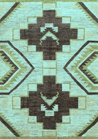 Southwestern Light Blue Country Rug, abs3246lblu