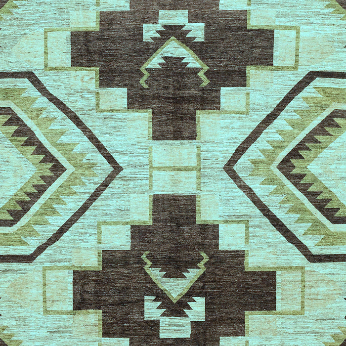Southwestern Light Blue Country Rug, abs3246lblu