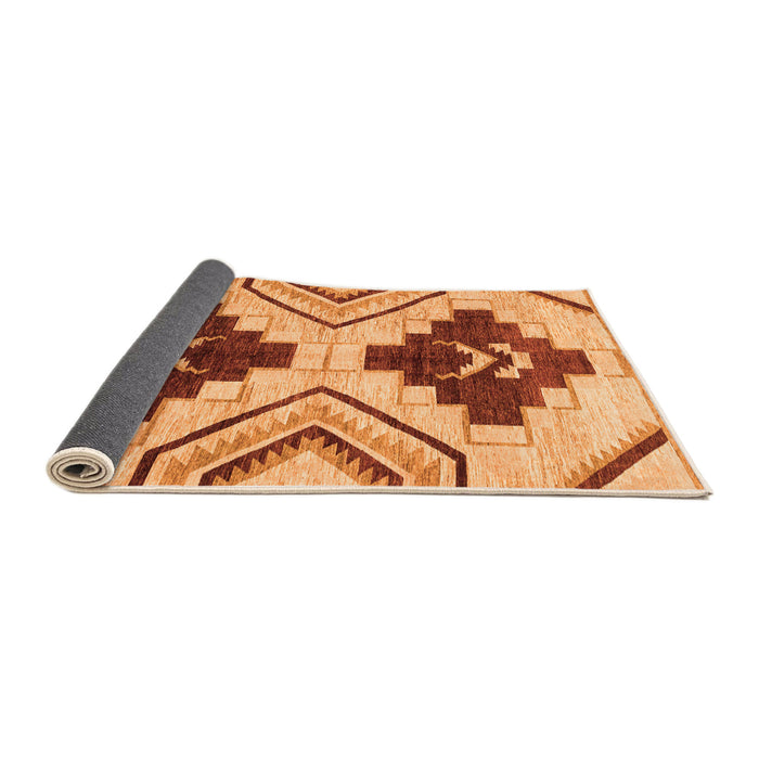 Sideview of Southwestern Orange Country Rug, abs3246org
