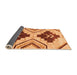 Sideview of Southwestern Orange Country Rug, abs3246org