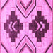 Square Southwestern Purple Country Rug, abs3246pur