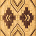 Square Machine Washable Southwestern Brown Country Rug, wshabs3246brn