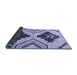 Sideview of Southwestern Blue Country Rug, abs3246blu