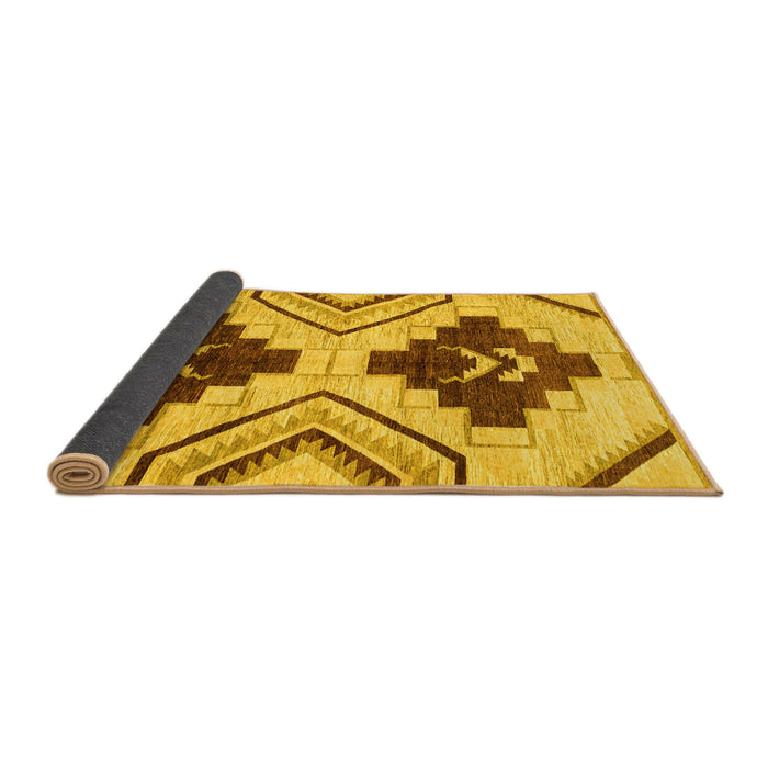 Sideview of Southwestern Yellow Country Rug, abs3246yw