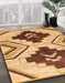 Machine Washable Abstract Red Rug in a Family Room, wshabs3246