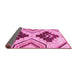 Sideview of Southwestern Pink Country Rug, abs3246pnk