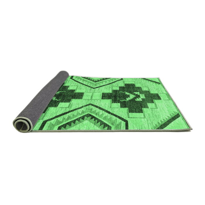 Sideview of Southwestern Emerald Green Country Rug, abs3246emgrn