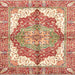 Square Machine Washable Abstract Red Rug, wshabs3247