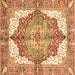 Square Machine Washable Persian Brown Traditional Rug, wshabs3247brn