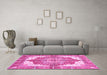 Machine Washable Persian Pink Traditional Rug in a Living Room, wshabs3247pnk