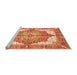 Sideview of Machine Washable Persian Orange Traditional Area Rugs, wshabs3247org