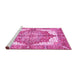 Sideview of Machine Washable Persian Pink Traditional Rug, wshabs3247pnk