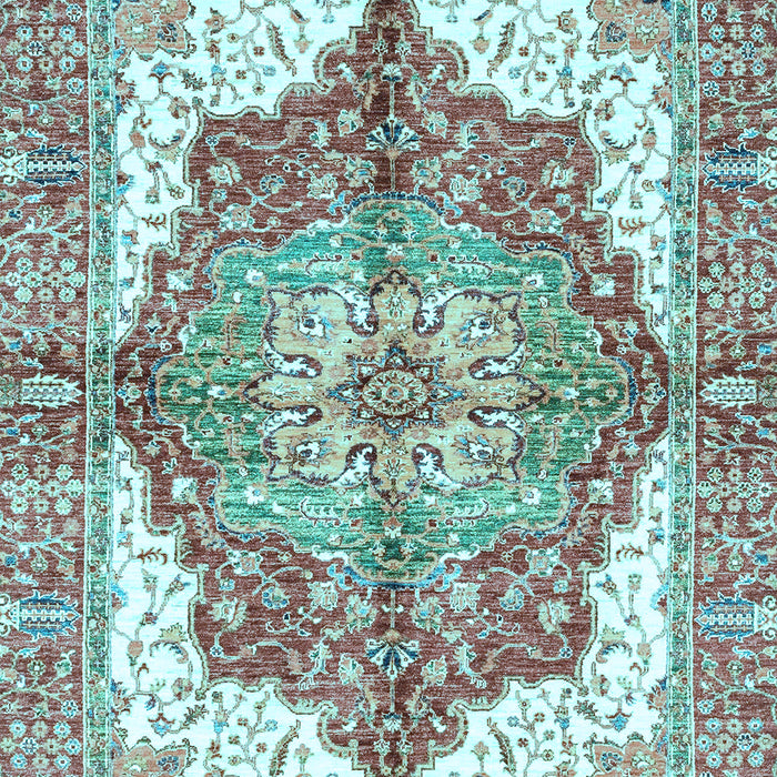 Machine Washable Persian Light Blue Traditional Rug, wshabs3247lblu