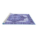 Sideview of Machine Washable Persian Blue Traditional Rug, wshabs3247blu