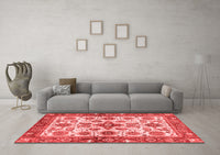 Machine Washable Oriental Red Traditional Rug, wshabs3248red