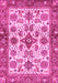 Machine Washable Oriental Pink Traditional Rug, wshabs3248pnk