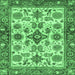 Square Oriental Emerald Green Traditional Rug, abs3248emgrn