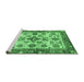 Sideview of Machine Washable Oriental Emerald Green Traditional Area Rugs, wshabs3248emgrn