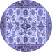 Round Oriental Blue Traditional Rug, abs3248blu