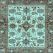 Square Oriental Light Blue Traditional Rug, abs3248lblu