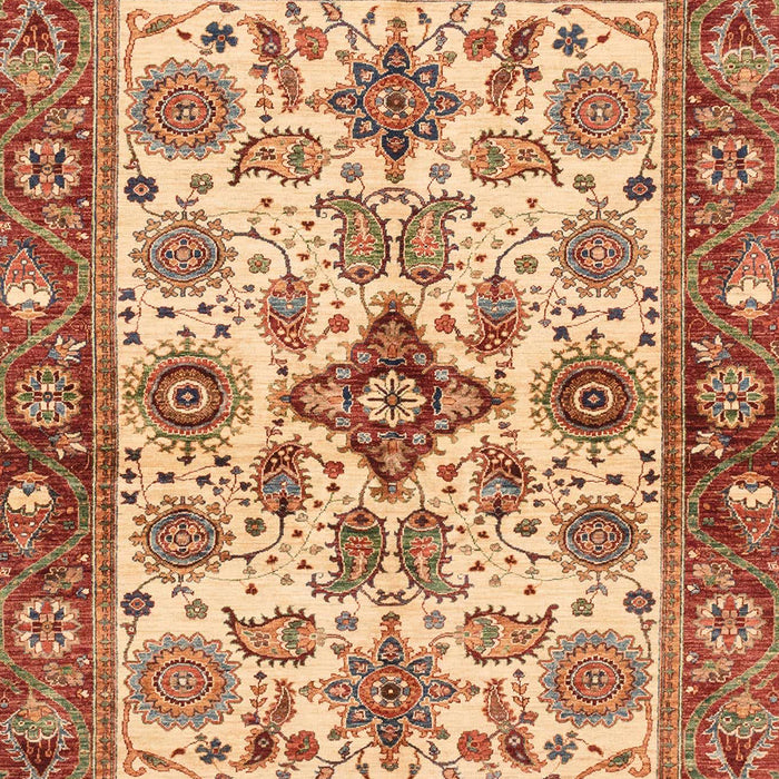 Machine Washable Abstract Sandy Brown Rug, wshabs3248