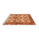 Sideview of Machine Washable Oriental Orange Traditional Area Rugs, wshabs3248org