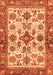 Machine Washable Oriental Orange Traditional Area Rugs, wshabs3248org