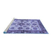 Sideview of Machine Washable Oriental Blue Traditional Rug, wshabs3248blu