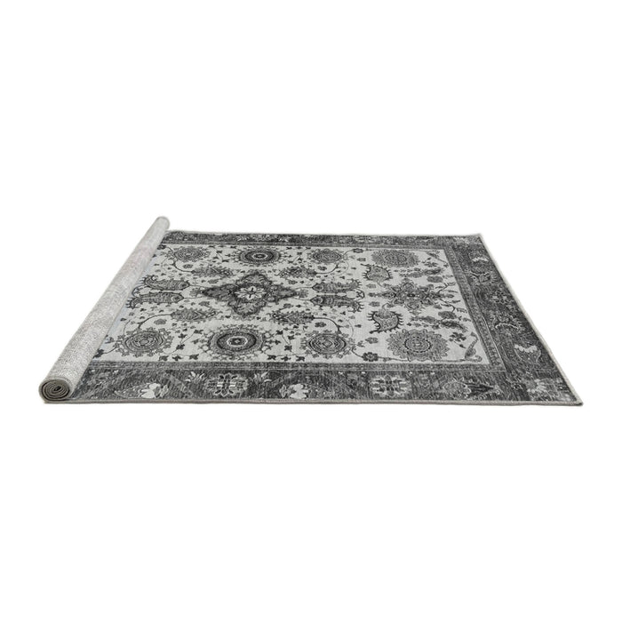 Sideview of Machine Washable Oriental Gray Traditional Rug, wshabs3248gry
