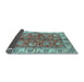 Sideview of Abstract Light Blue Modern Rug, abs3249lblu