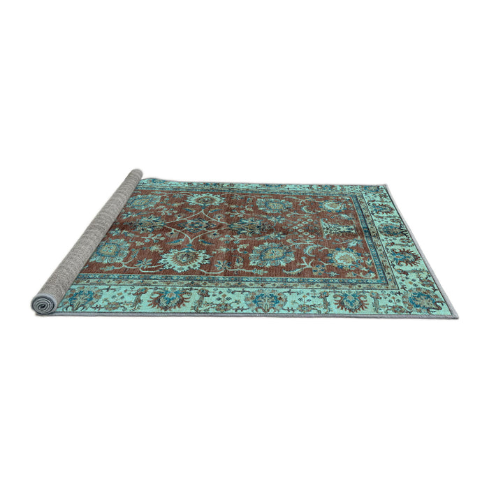 Sideview of Machine Washable Abstract Light Blue Modern Rug, wshabs3249lblu