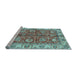 Sideview of Machine Washable Abstract Light Blue Modern Rug, wshabs3249lblu