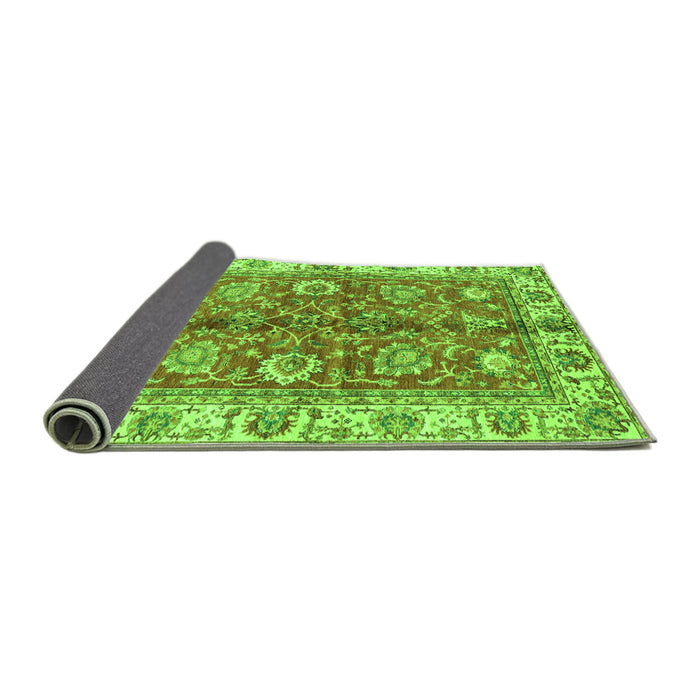 Sideview of Abstract Green Modern Rug, abs3249grn