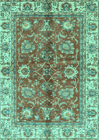 Abstract Turquoise Modern Rug, abs3249turq