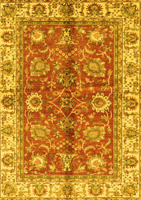 Abstract Yellow Modern Rug, abs3249yw