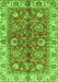 Machine Washable Abstract Green Modern Area Rugs, wshabs3249grn