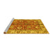 Sideview of Machine Washable Abstract Yellow Modern Rug, wshabs3249yw