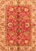 Machine Washable Abstract Orange Modern Area Rugs, wshabs3249org