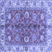 Square Abstract Blue Modern Rug, abs3249blu