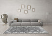 Machine Washable Abstract Gray Modern Rug in a Living Room,, wshabs3249gry