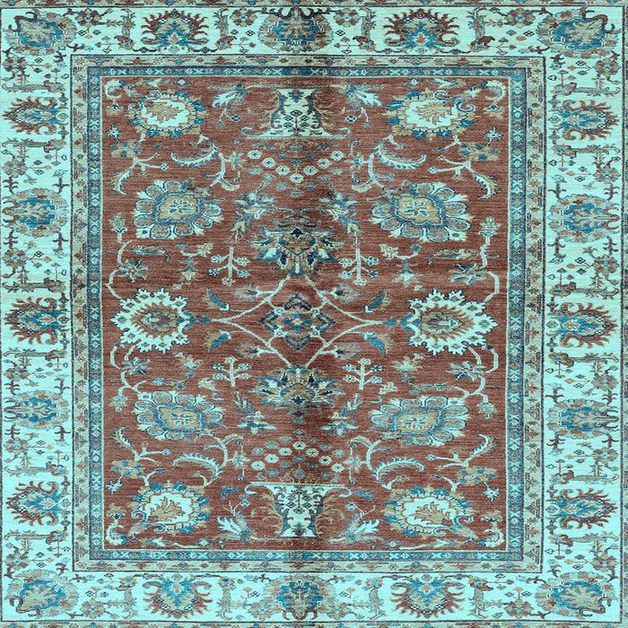 Square Machine Washable Abstract Light Blue Modern Rug, wshabs3249lblu
