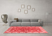 Modern Red Washable Rugs