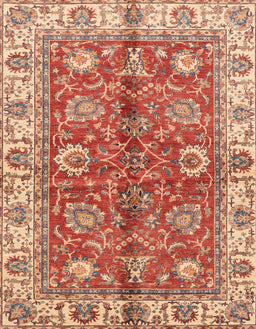 Abstract Red Modern Rug, abs3249