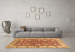 Machine Washable Abstract Brown Modern Rug in a Living Room,, wshabs3249brn