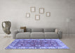 Machine Washable Abstract Blue Modern Rug in a Living Room, wshabs3249blu